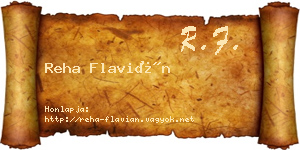 Reha Flavián névjegykártya
